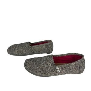 Toms Loafers Classic Slip On Multicolored Gray Black Shimmer Women Size 7.5